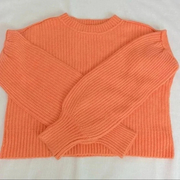 NEW Happy x Nature Peach Sweater with Billow Sleeves Puff sleeve - Picture 5 of 16